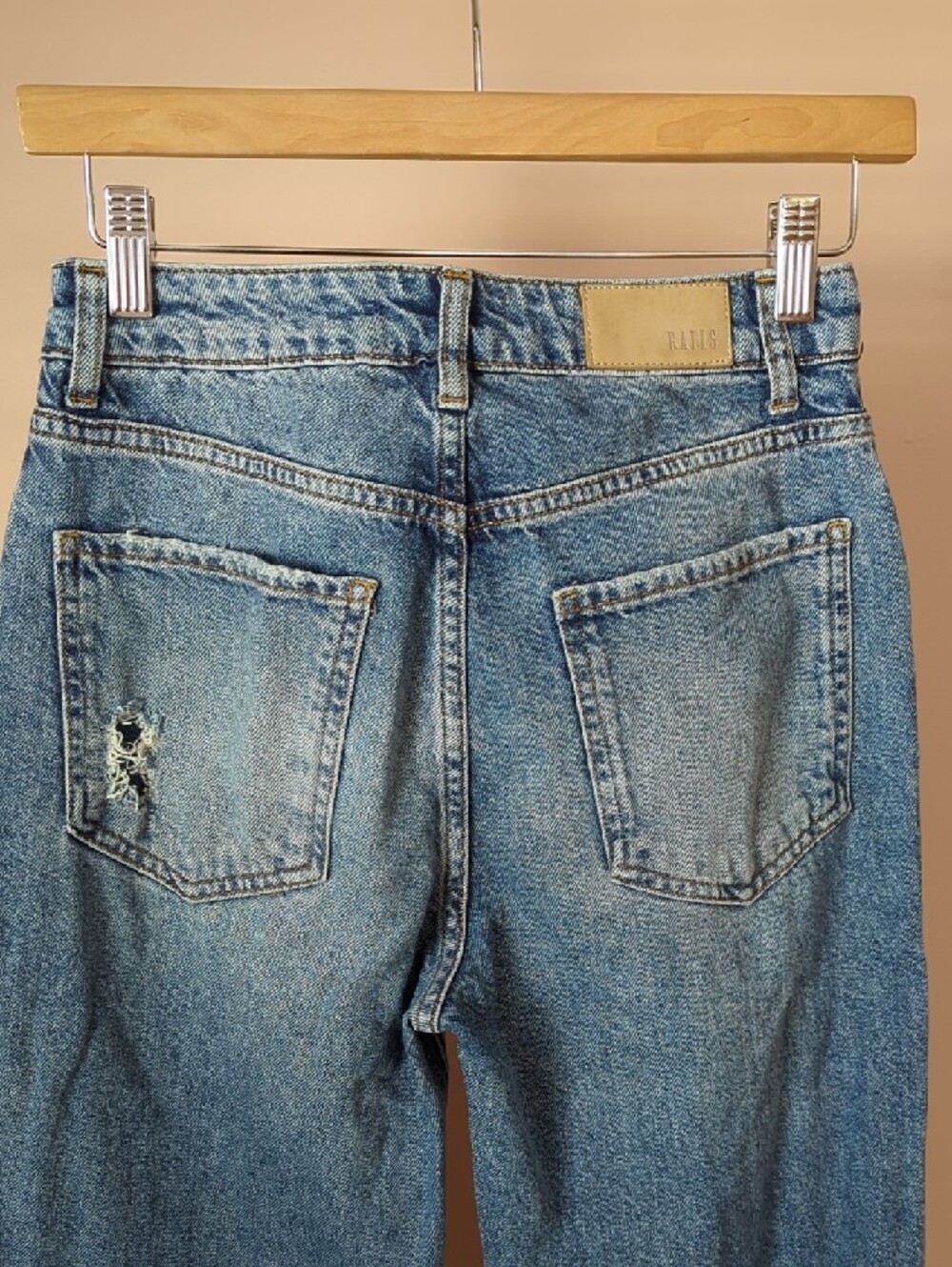 Rails Blue Straight Distressed High Rise Jeans - Picture 5 of 5